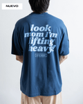 CAMISETA UNISEX OVERSIZE LOOK MOM – AZUL