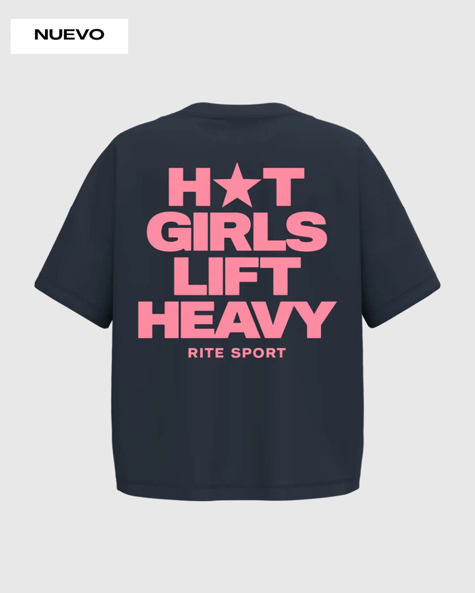 CAMISETA CHICA OVERSIZE RITE GIRLS – AZUL MARINO