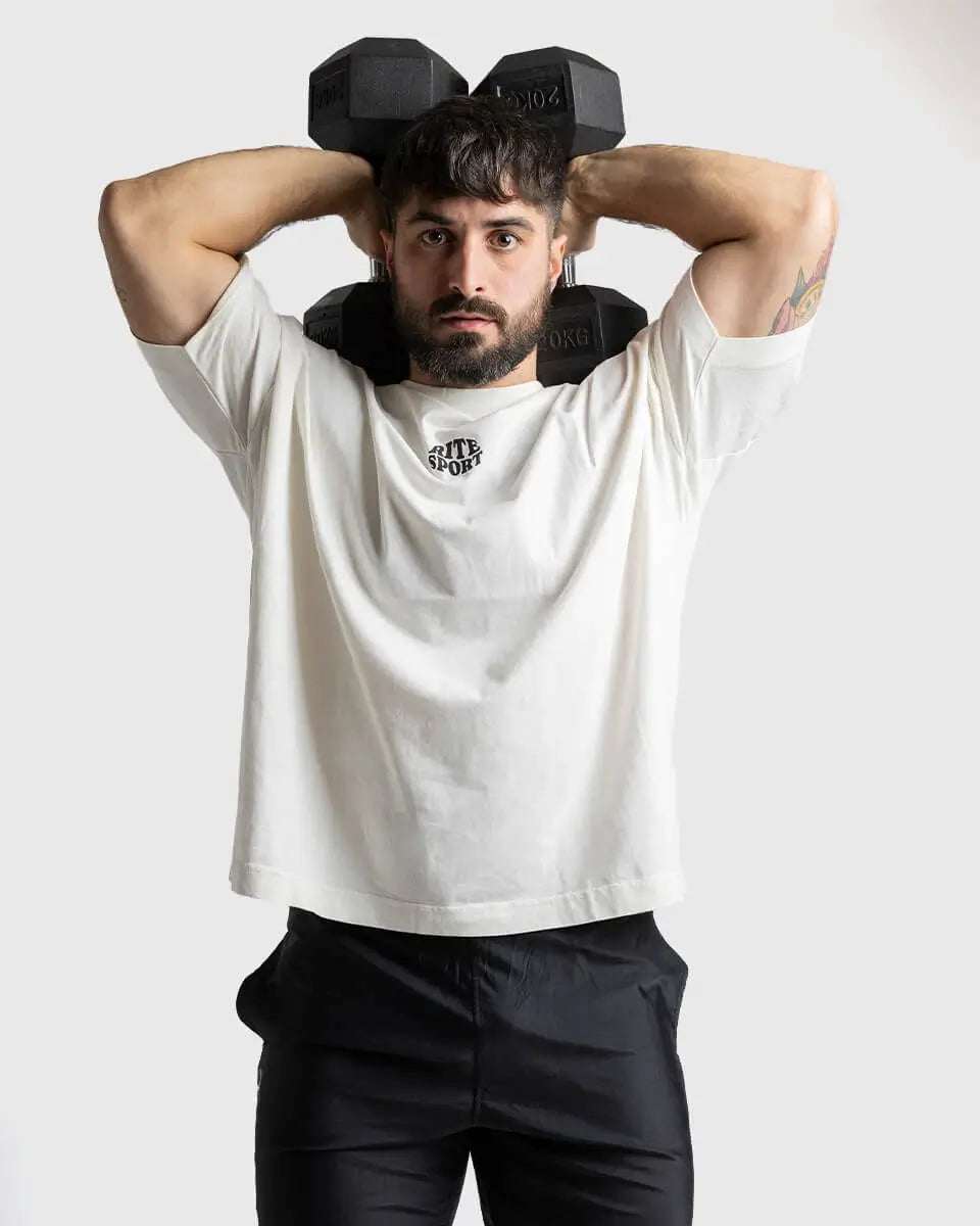 LIGHTWEIGHT BABY - CAMISETA OVERSIZE BLANCO ROTO