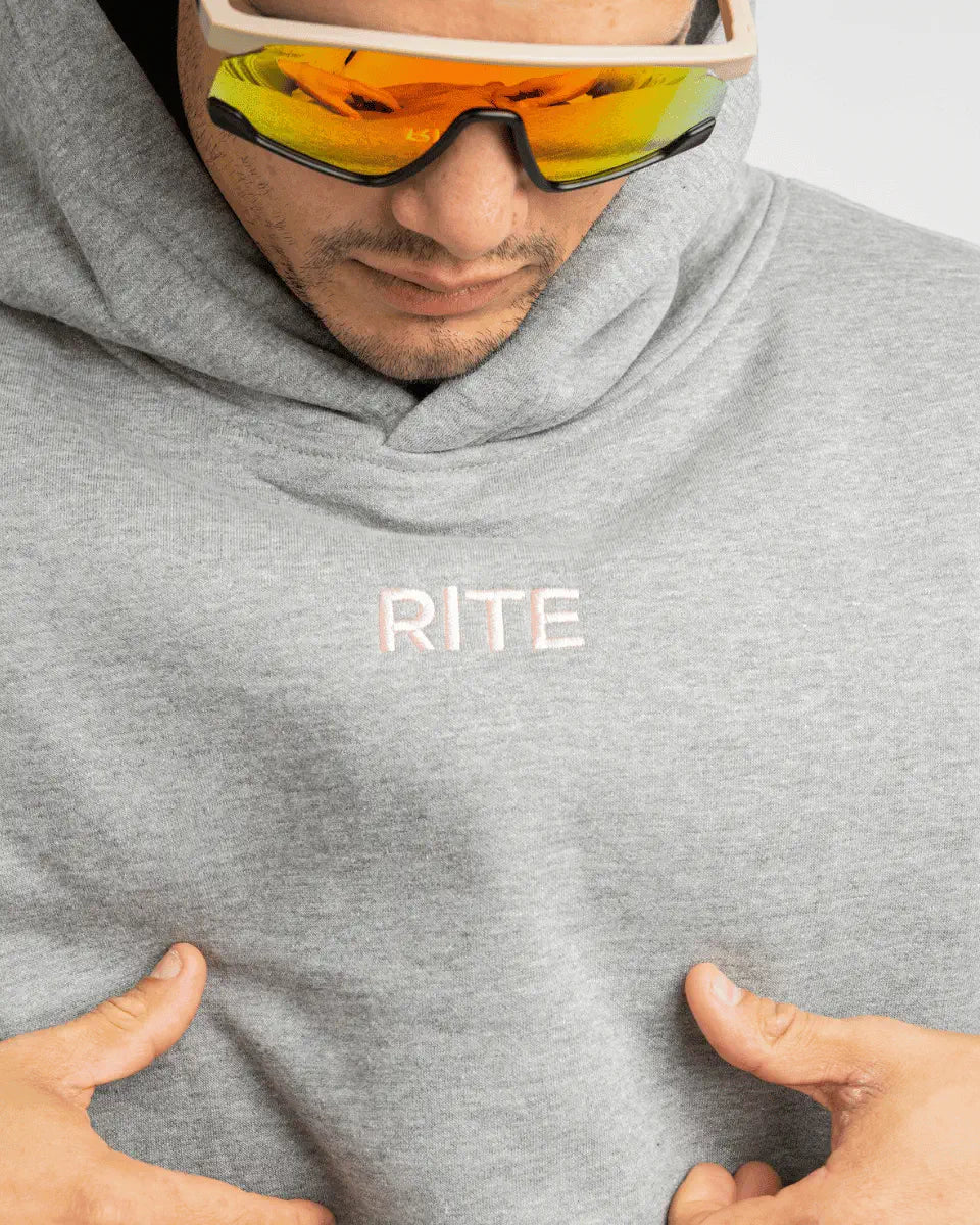 LOGO ESSENTIAL - SUDADERA GRIS OVERSIZE UNISEX