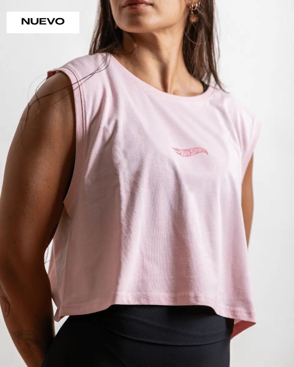 CAMISETA CHICA SIN MANGAS RITE GIRLS – ROSA
