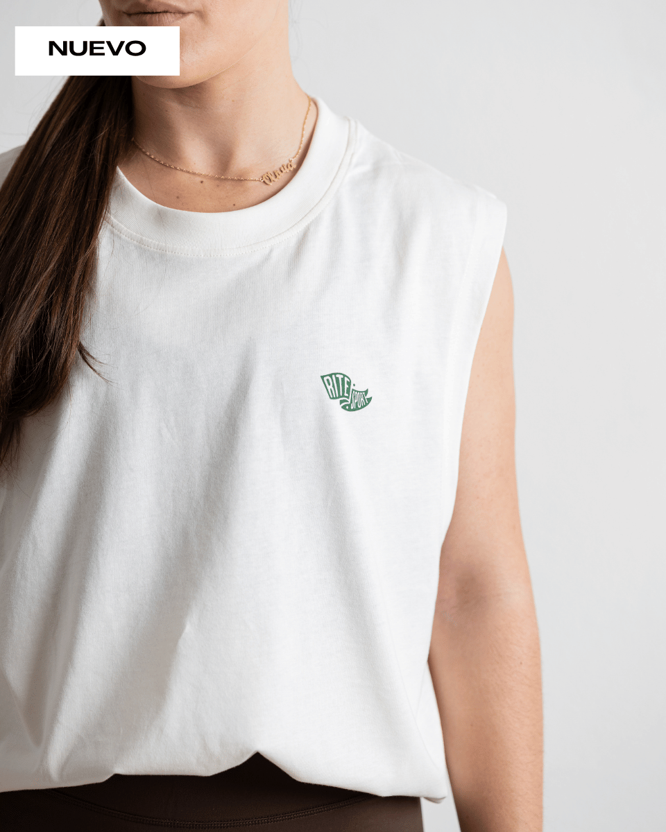 CAMISETA SIN MANGAS PIÑA – BLANCO ROTO