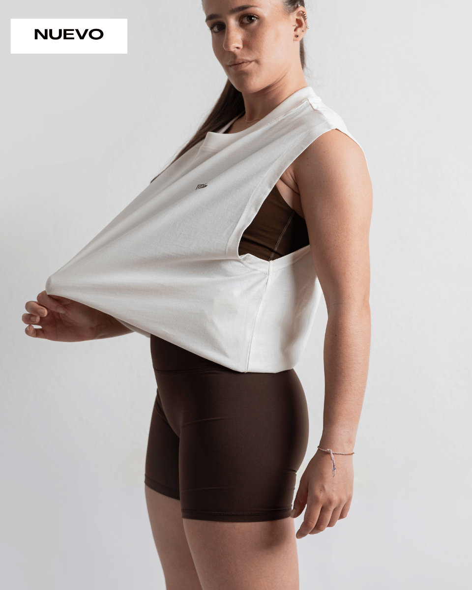 CAMISETA SIN MANGAS PIÑA – BLANCO ROTO