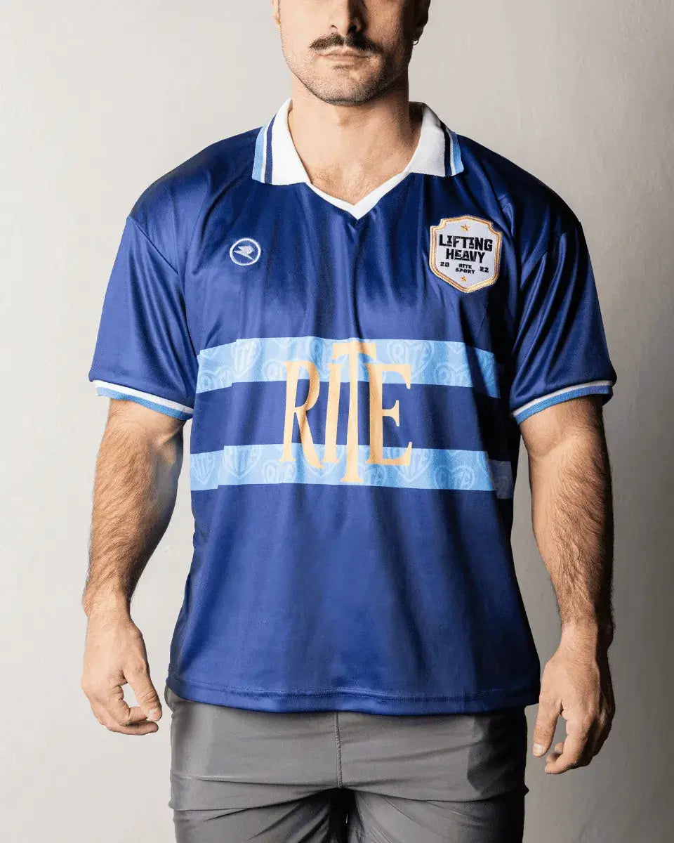 RITE CLUB AZUL- CAMISETA OVERSIZE RETRO FUTBOL