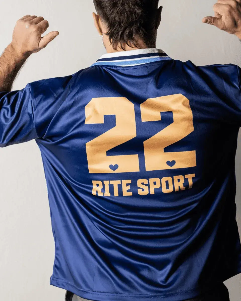 RITE CLUB AZUL- CAMISETA OVERSIZE RETRO FUTBOL