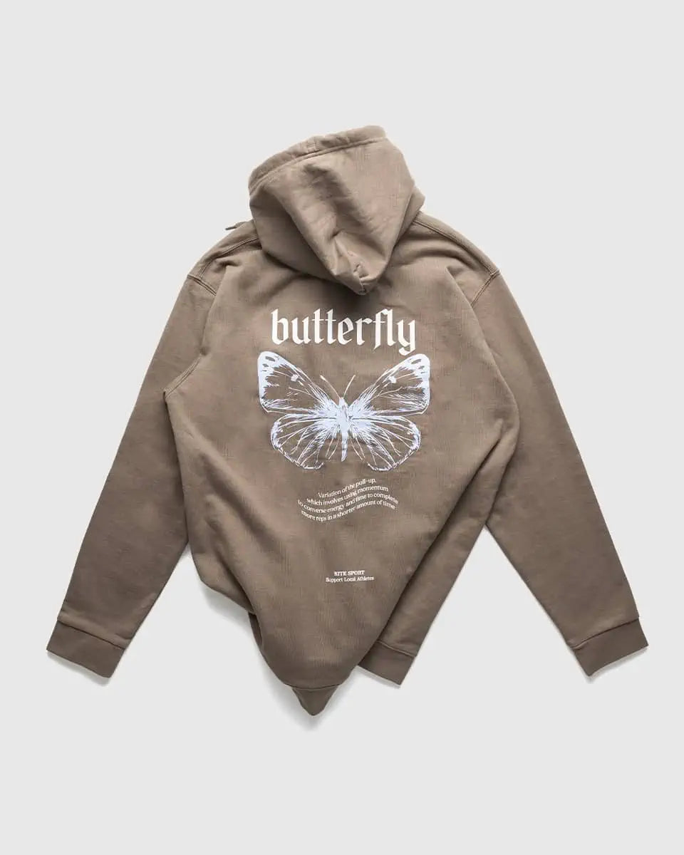 BUTTERFLY - SUDADERA MARRON UNISEX