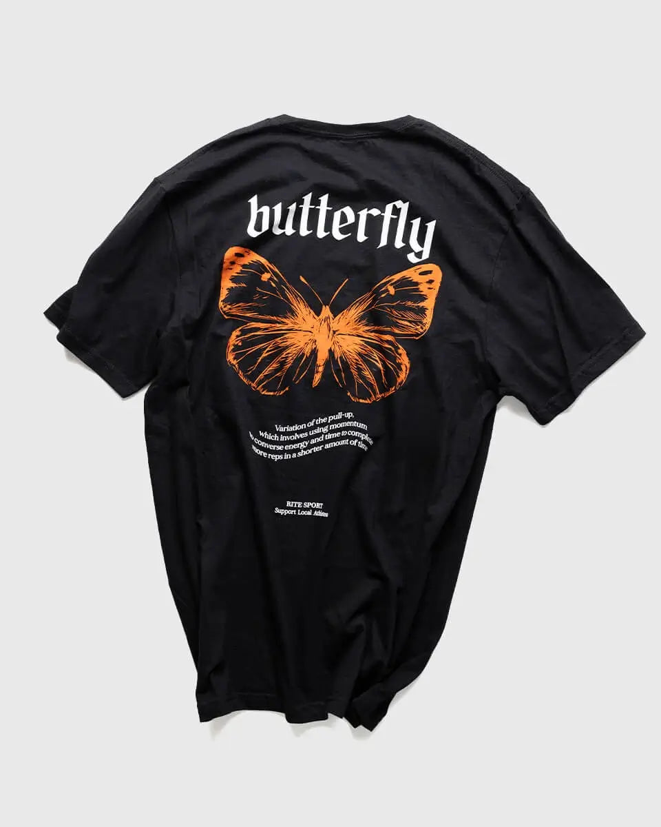 BUTTERFLY  - CAMISETA NEGRA UNISEX
