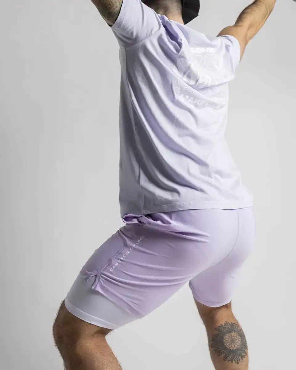 CAN'T FEEL MY LEGS - PANTALON LILAS CON MALLAS