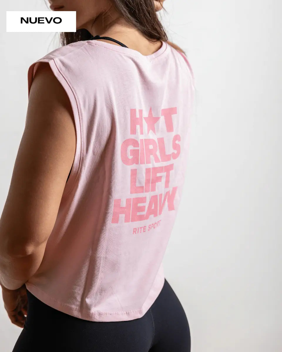CAMISETA CHICA SIN MANGAS RITE GIRLS – ROSA