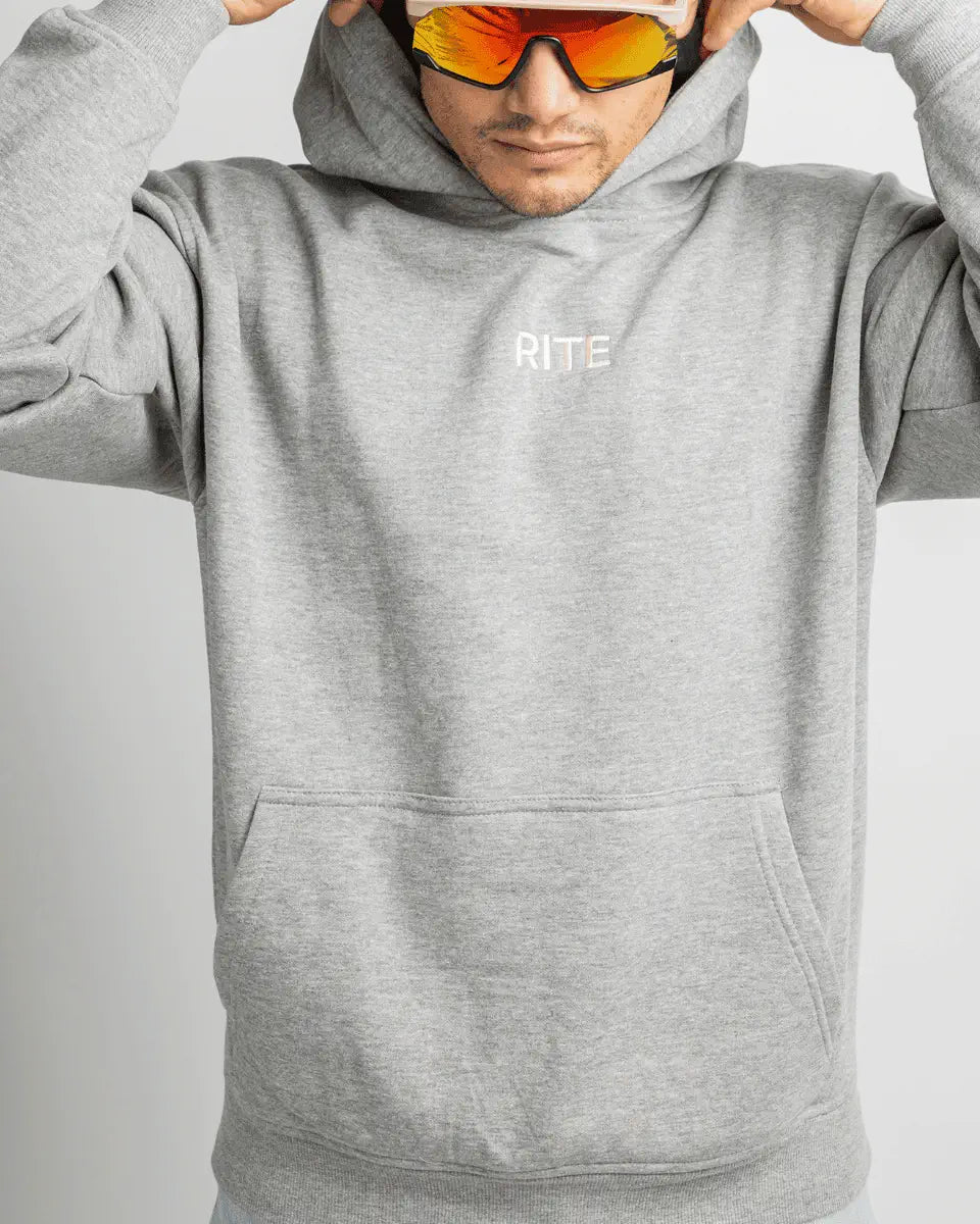 LOGO ESSENTIAL - SUDADERA GRIS OVERSIZE UNISEX