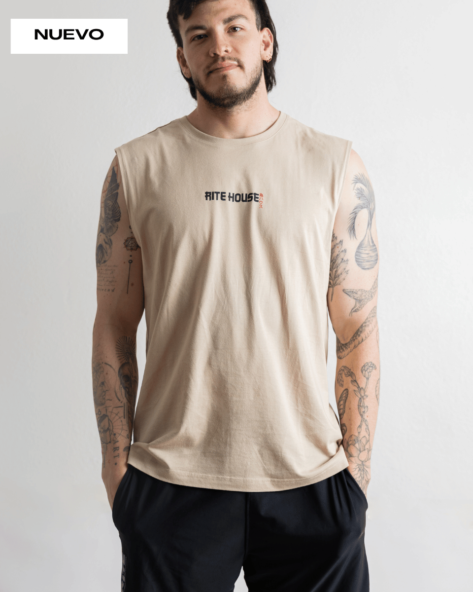 CAMISETA SIN MANGAS RITE HOUSE – CREMA