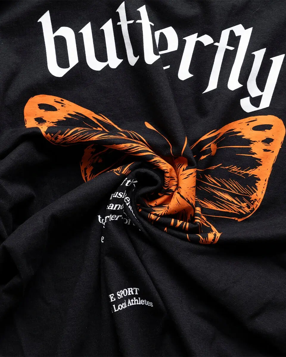 BUTTERFLY  - CAMISETA NEGRA UNISEX