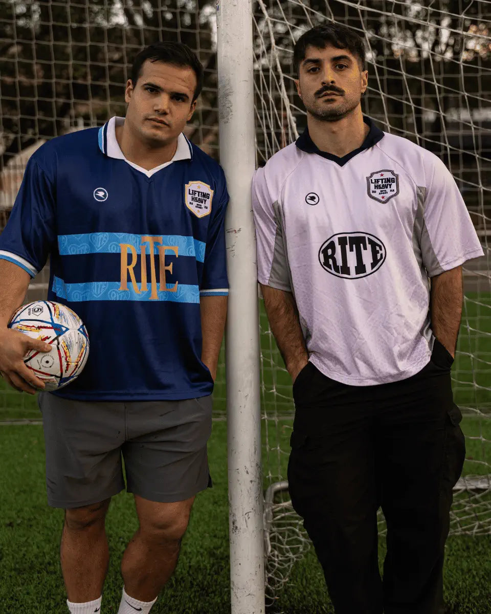 RITE CLUB AZUL- CAMISETA OVERSIZE RETRO FUTBOL