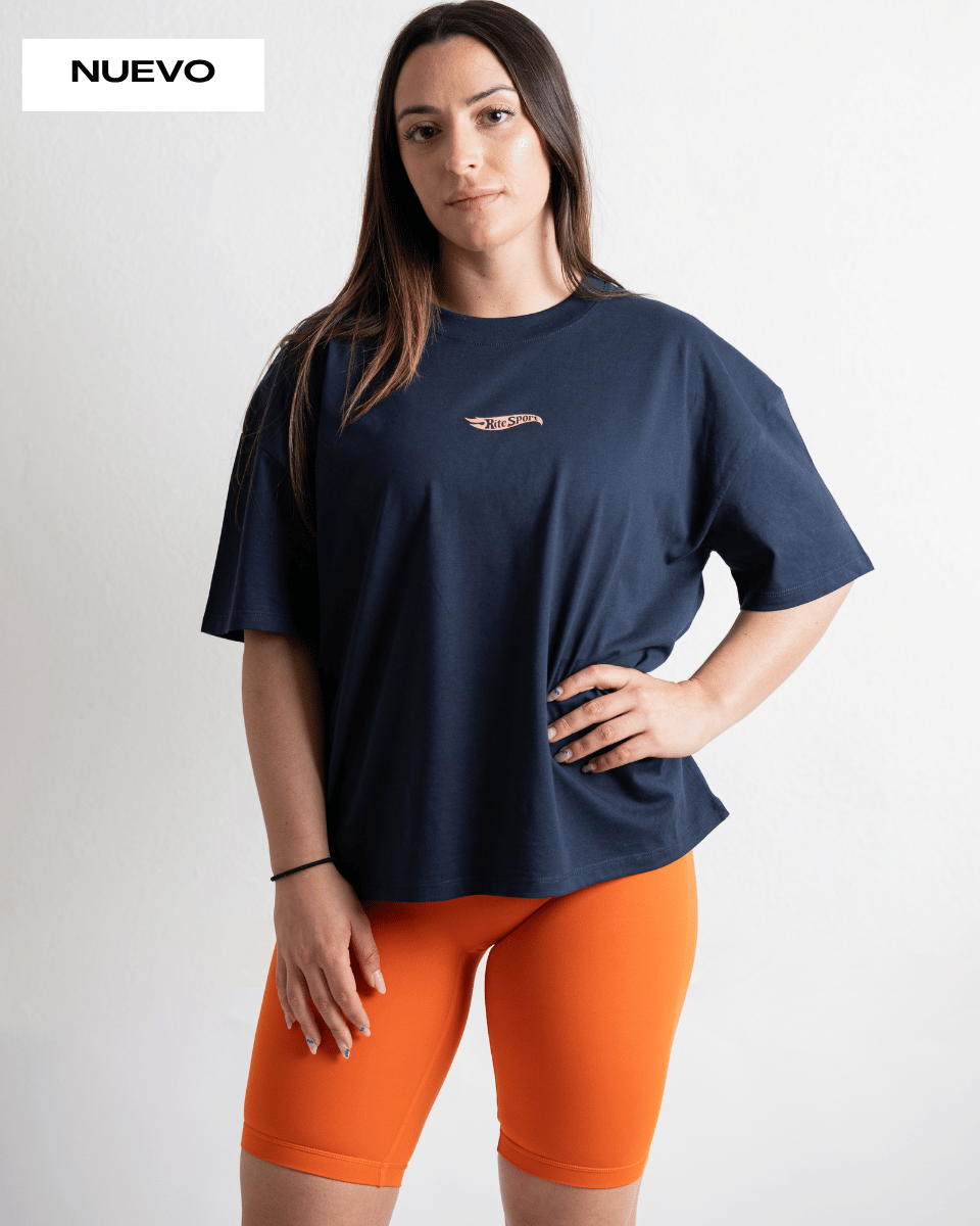 CAMISETA CHICA OVERSIZE RITE GIRLS – AZUL MARINO