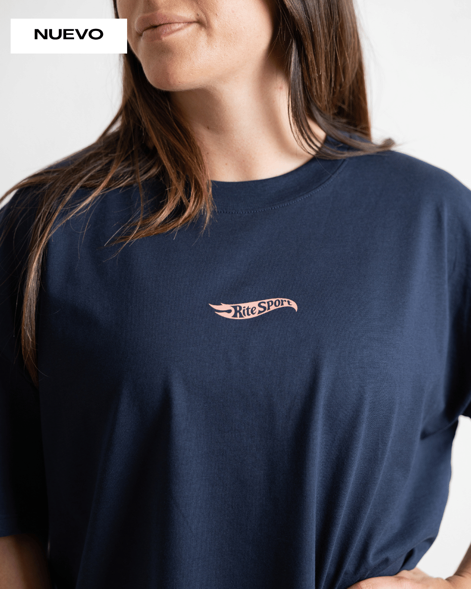 CAMISETA CHICA OVERSIZE RITE GIRLS – AZUL MARINO