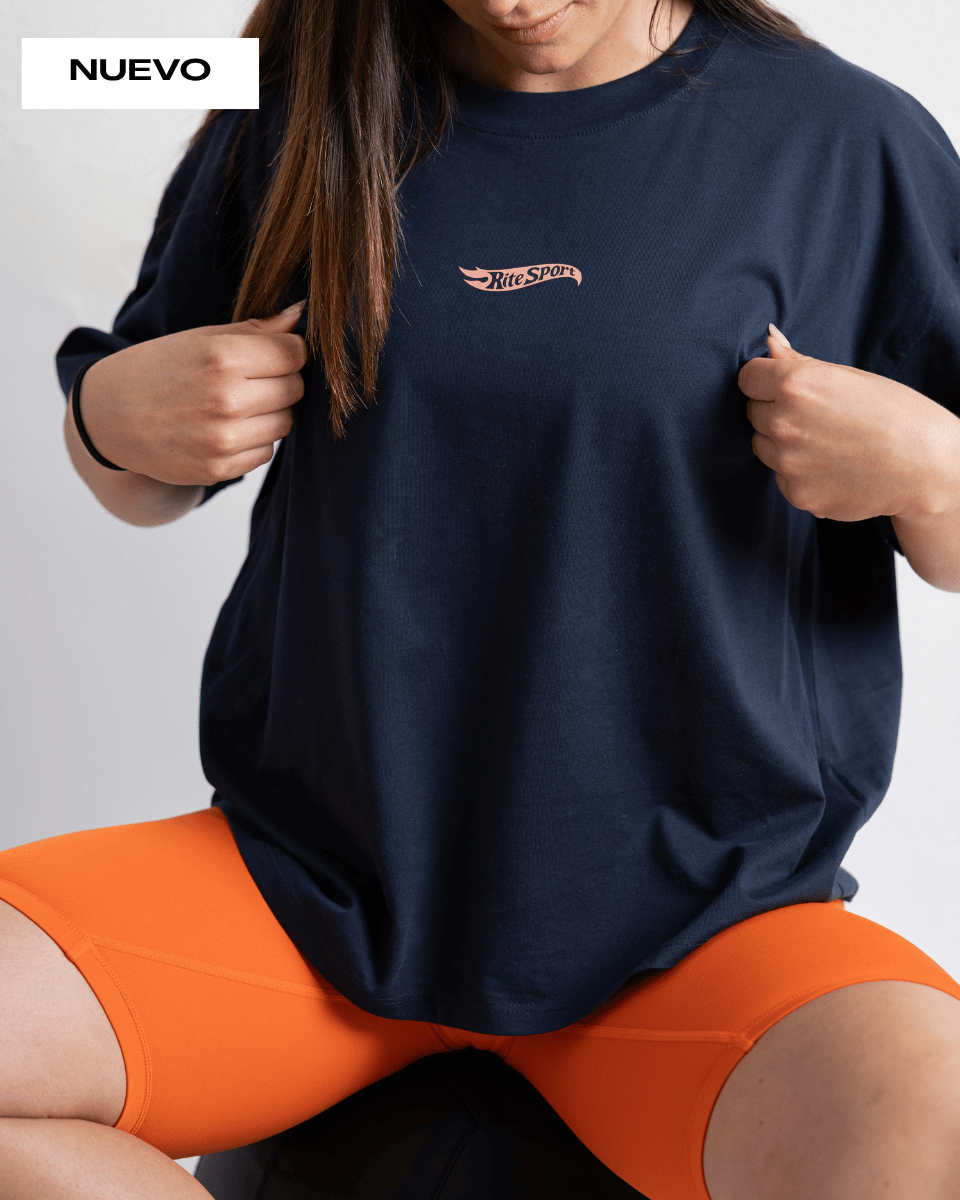 CAMISETA CHICA OVERSIZE RITE GIRLS – AZUL MARINO