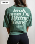 CAMISETA UNISEX OVERSIZE LOOK MOM – VERDE DESGASTADO
