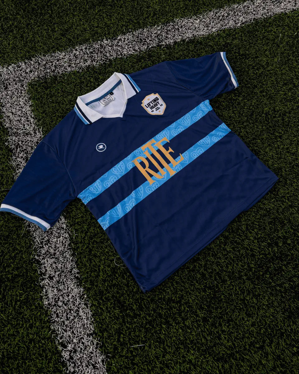RITE CLUB AZUL- CAMISETA OVERSIZE RETRO FUTBOL