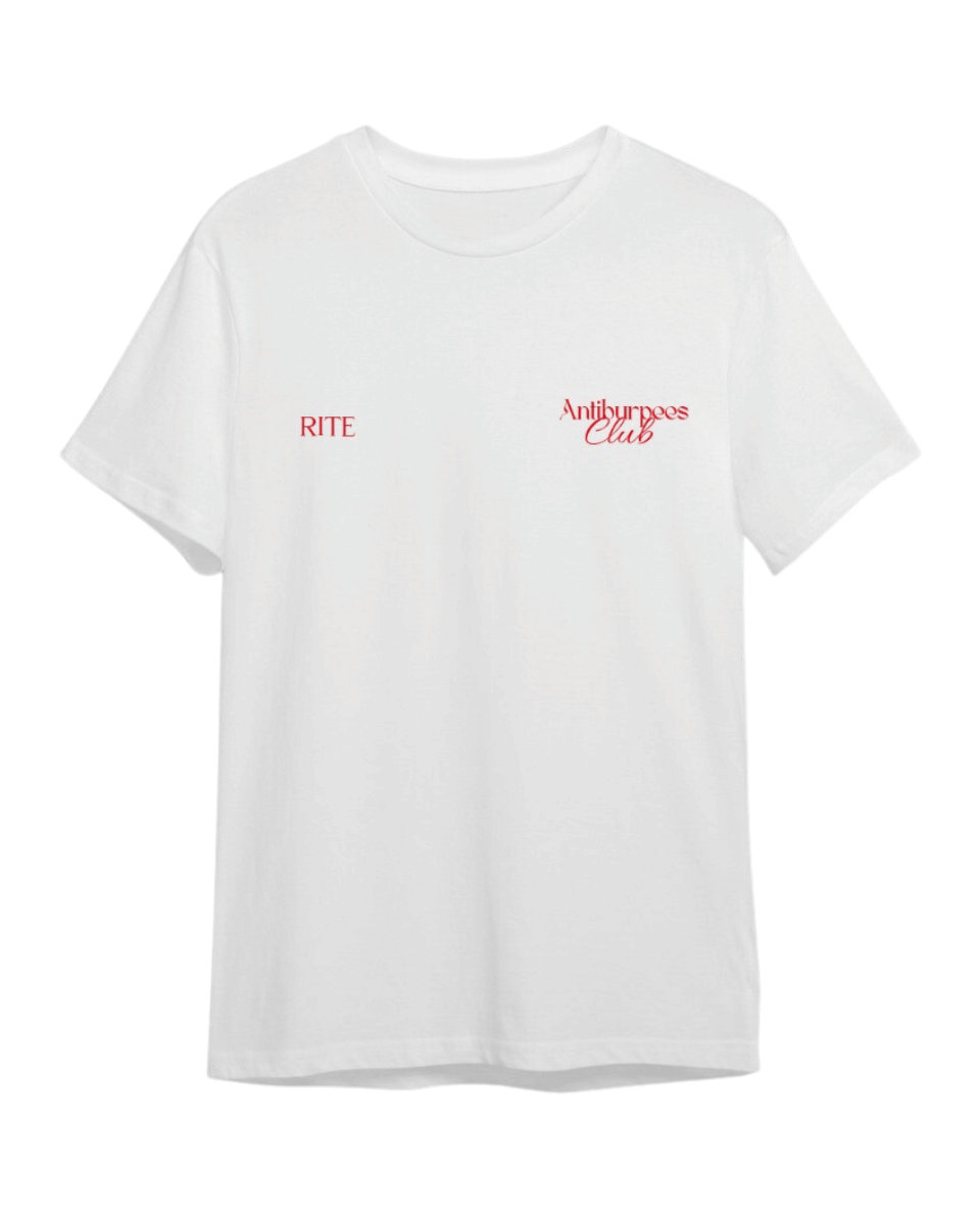 CLUB ANTI-BURPEES - CAMISETA BLANCA UNISEX
