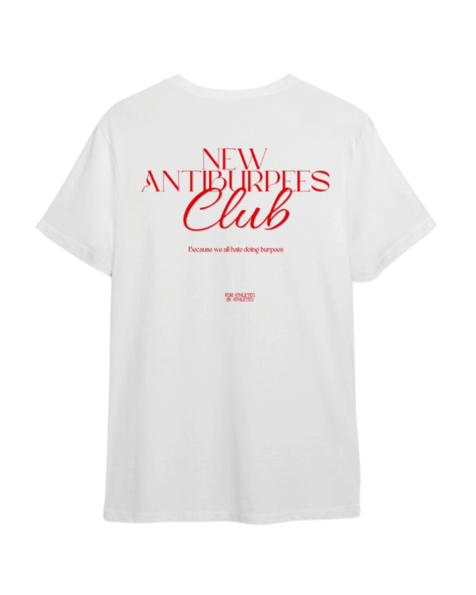 CLUB ANTI-BURPEES - CAMISETA BLANCA UNISEX