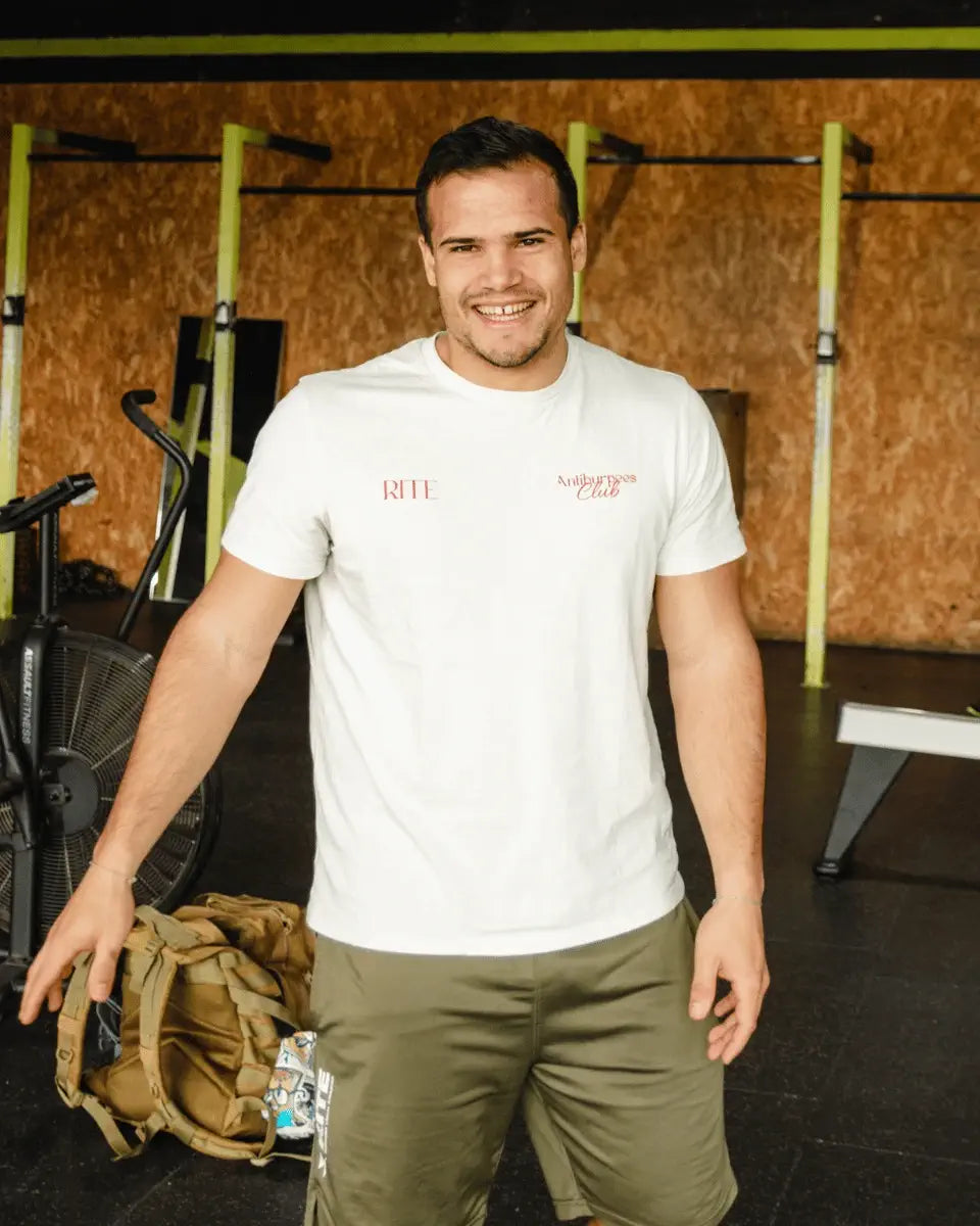 CLUB ANTI-BURPEES - CAMISETA BLANCA UNISEX