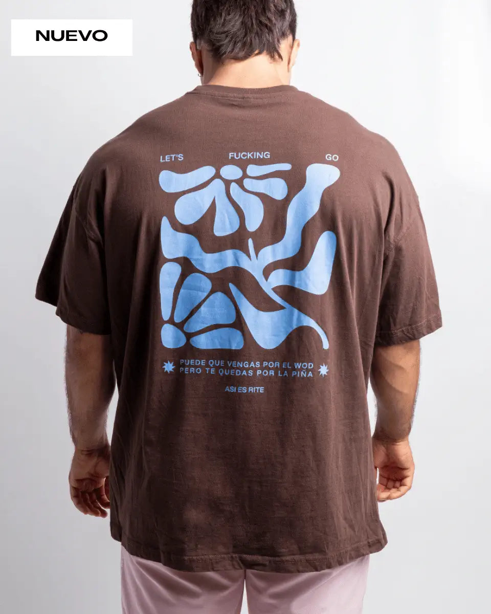 PIÑA RITE - CAMISETA OVERSIZE MARRON