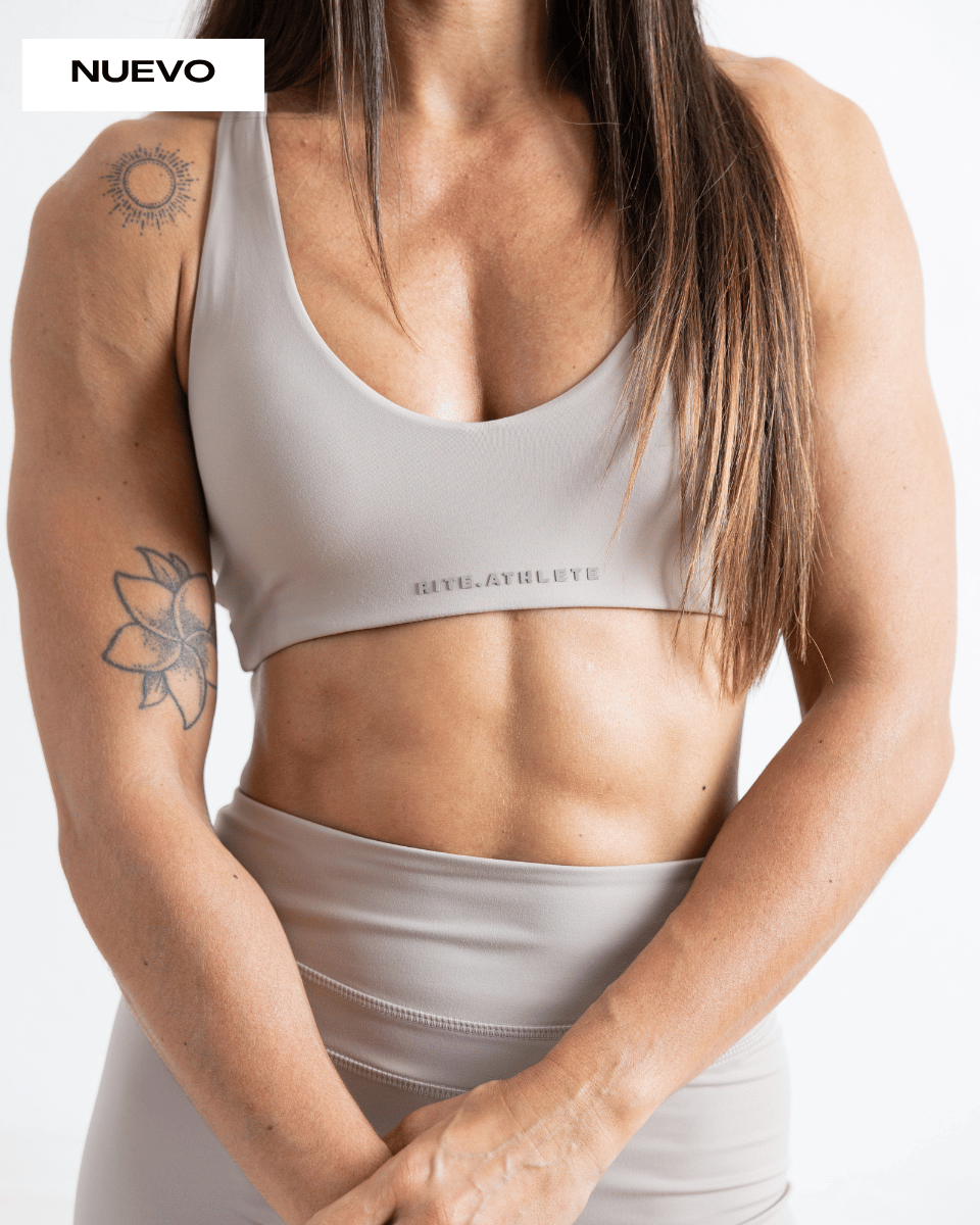TOP DEPORTIVO MARRON CLARO CROSSTRAINING RITE - RITE GIRLS