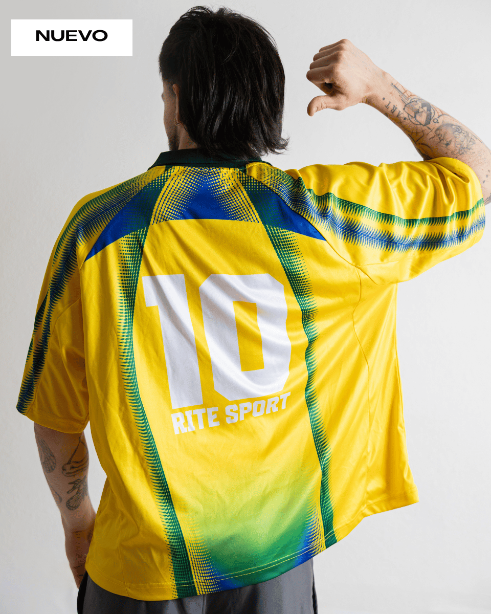 RITE CLUB AMARILLA - CAMISETA OVERSIZE RETRO FUTBOL