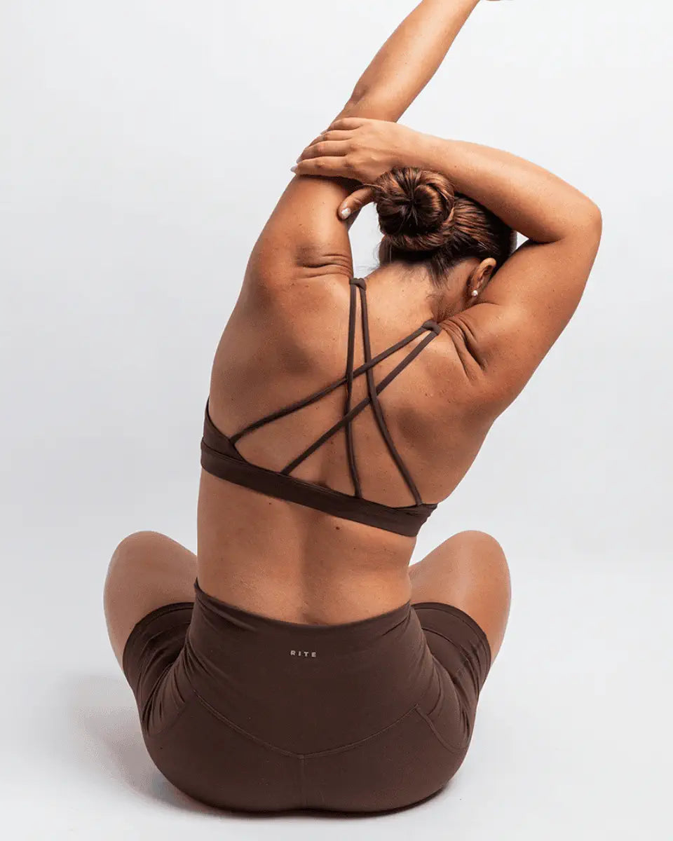 MALLAS CORTAS DEPORTIVAS RITE MARRON