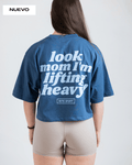 CAMISETA CROP TOP LOOK MOM – AZUL