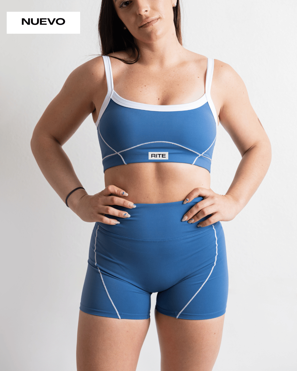 MALLAS CORTAS DEPORTIVAS COMPETE AZUL
