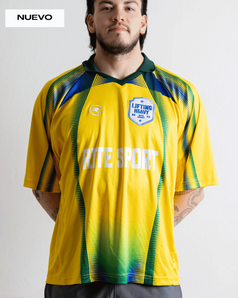 RITE CLUB AMARILLA - CAMISETA OVERSIZE RETRO FUTBOL