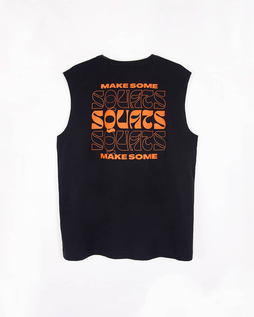 MAKE SOME SQUATS - CAMISETA NEGRA UNISEX