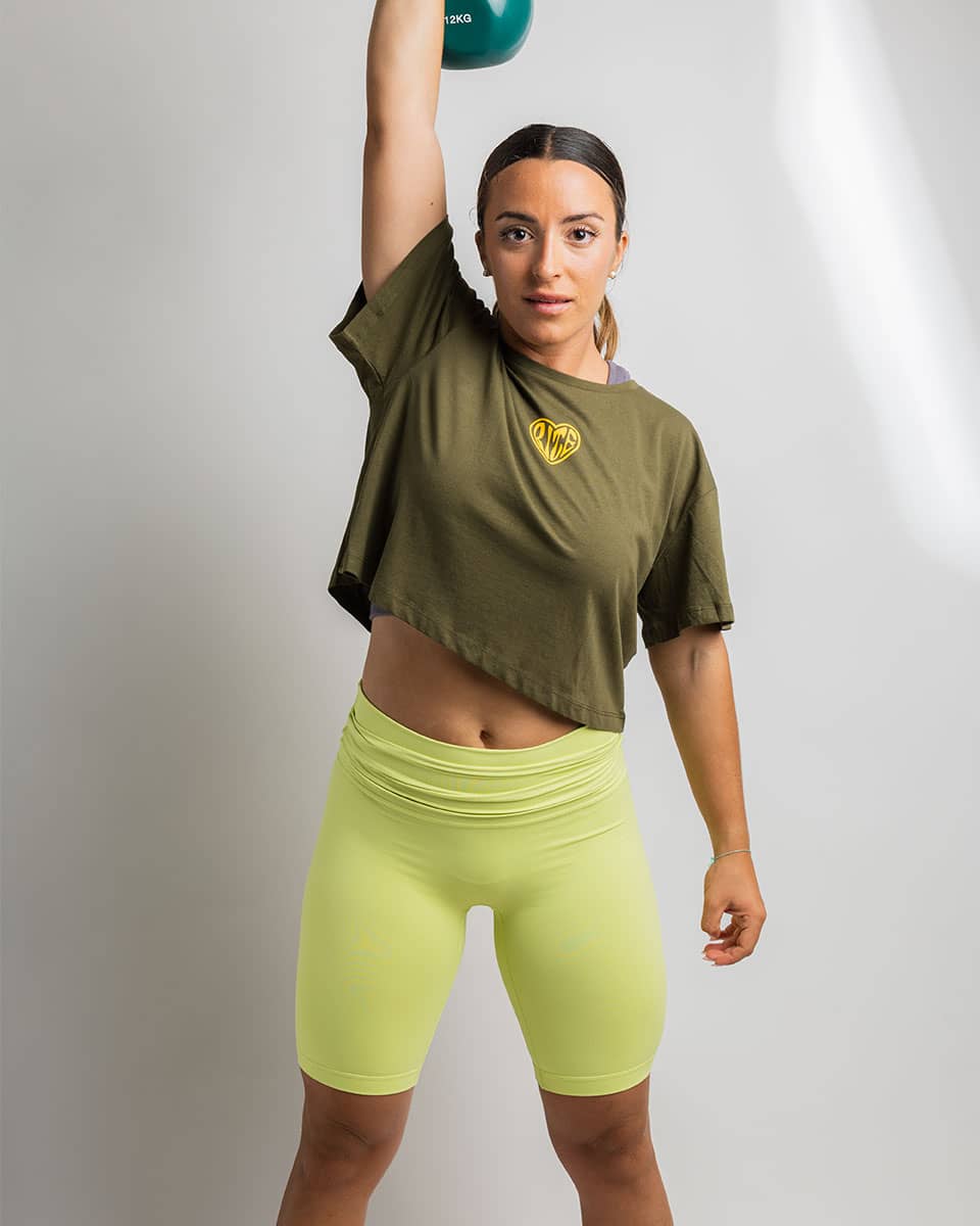 LOVE RITE - CAMISETA CROP TOP VERDE