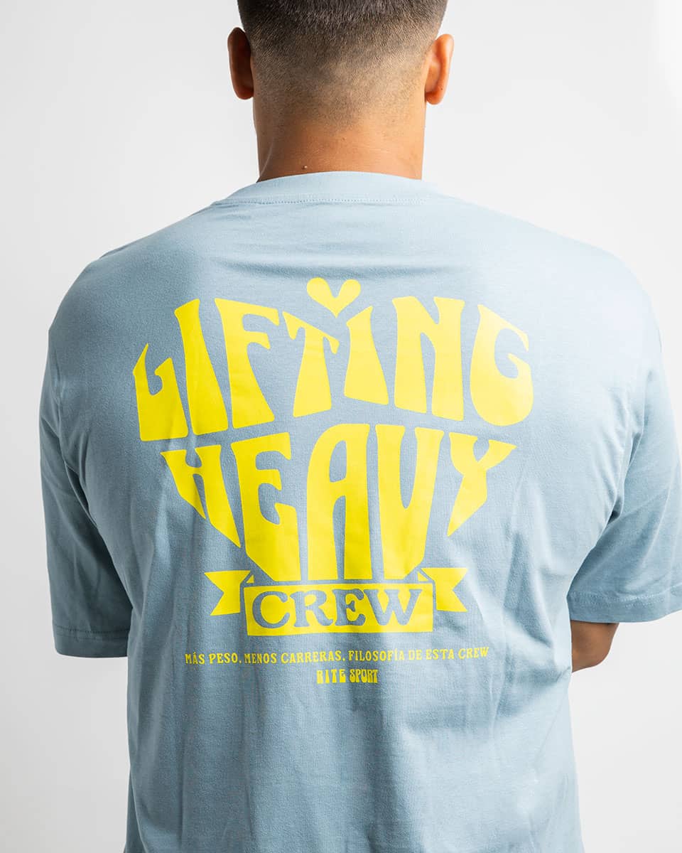 LIFTING HEAVY- CAMISETA OVERSIZE AZUL
