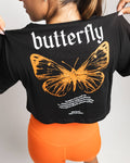 BUTTERFLY - CAMISETA CROP TOP NEGRO