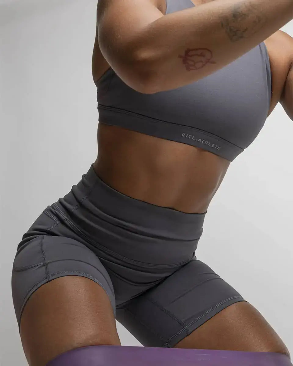 MALLAS CORTAS DEPORTIVAS RITE GRISES
