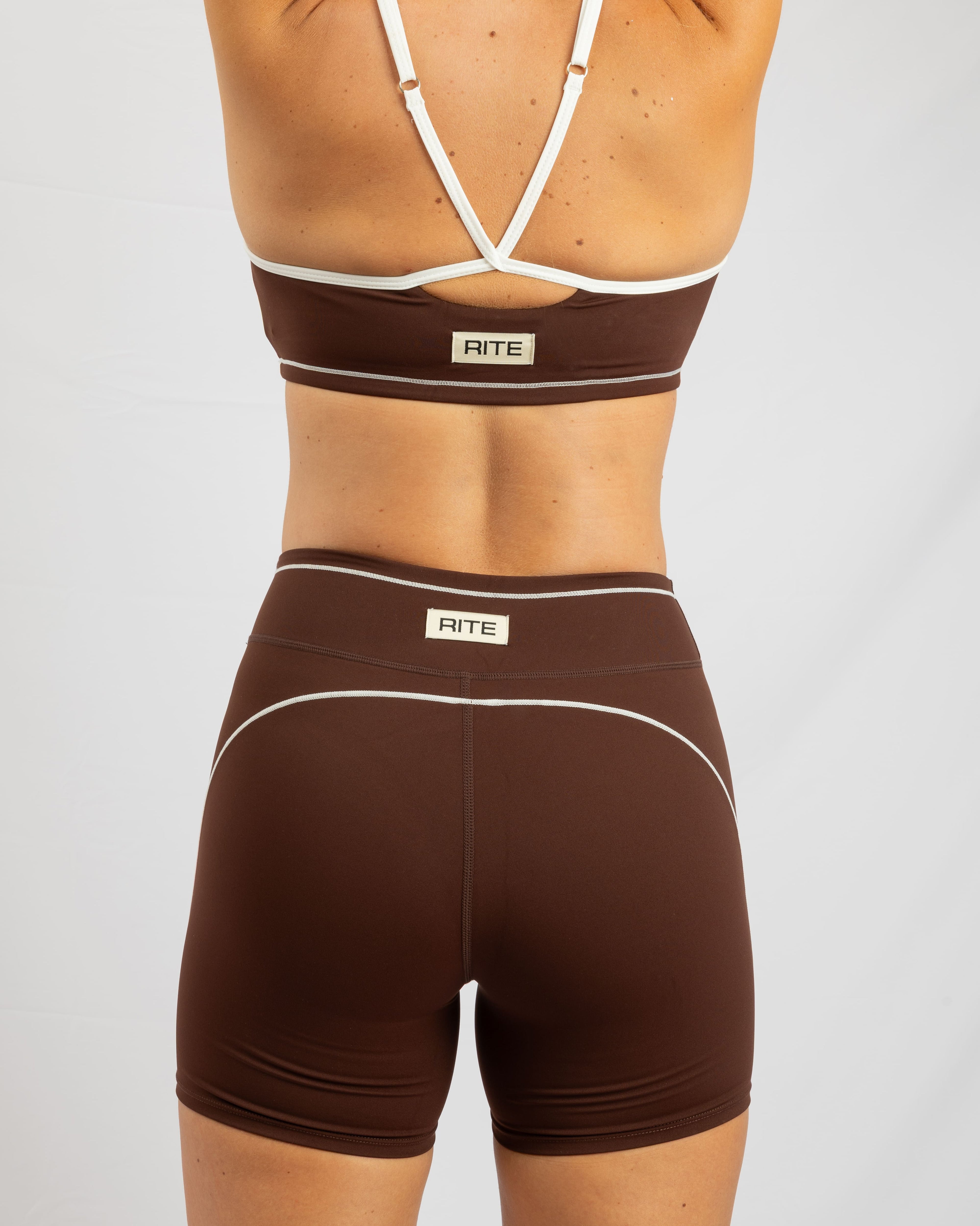 MALLAS CORTAS DEPORTIVAS POWER RITE MARRON