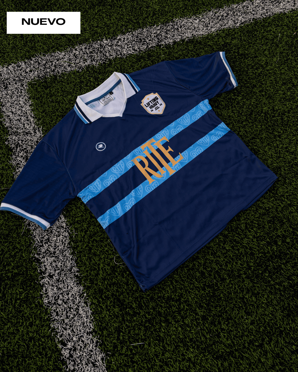 RITE CLUB AZUL- CAMISETA OVERSIZE RETRO FUTBOL