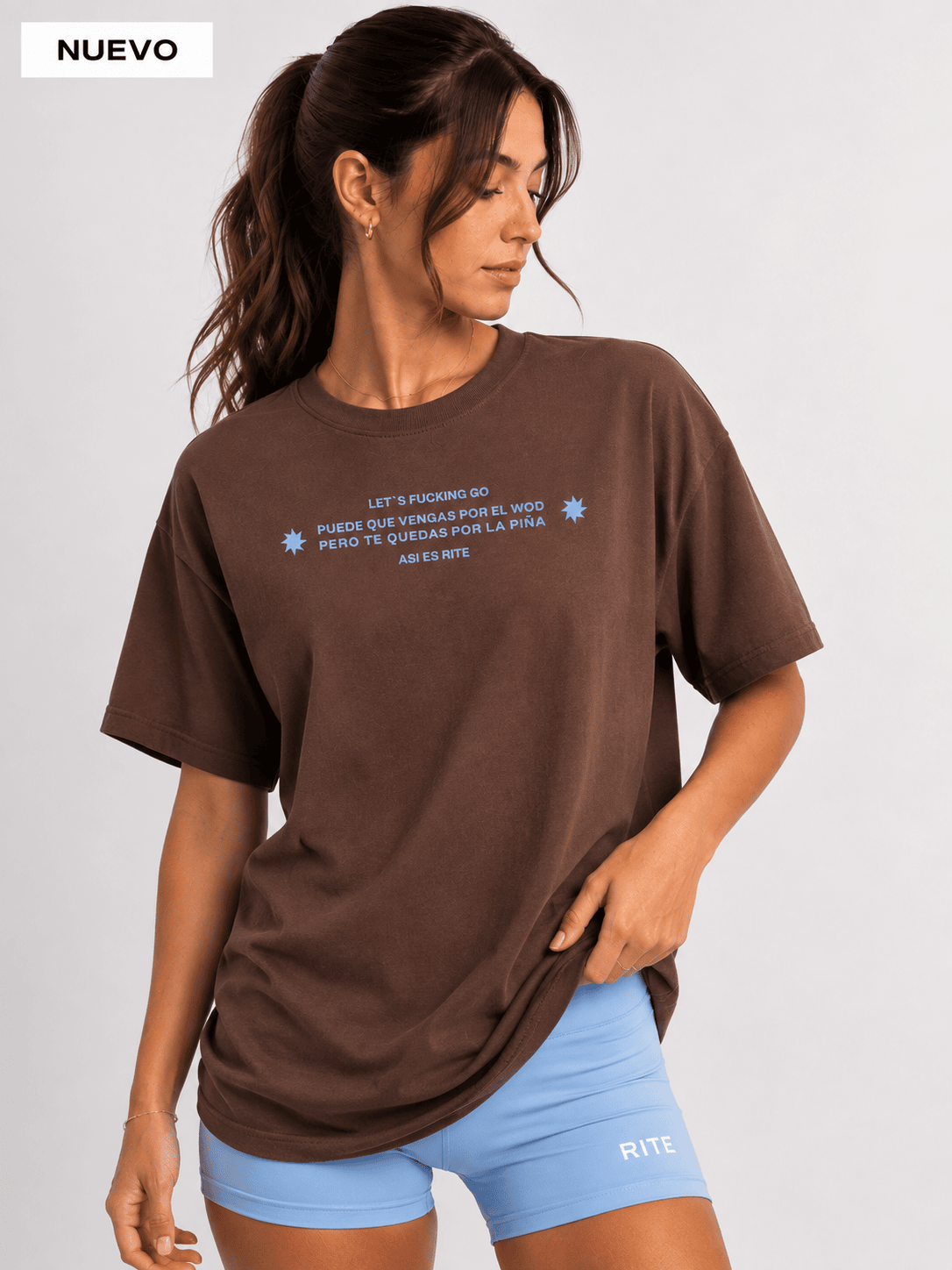 PIÑA RITE - CAMISETA OVERSIZE MARRON