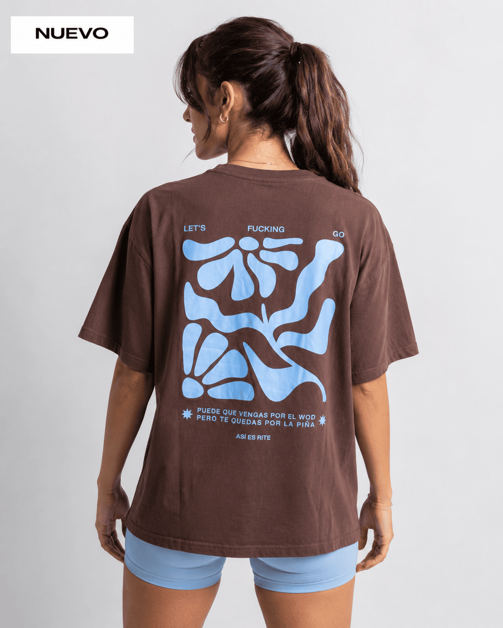 PIÑA RITE - CAMISETA OVERSIZE MARRON