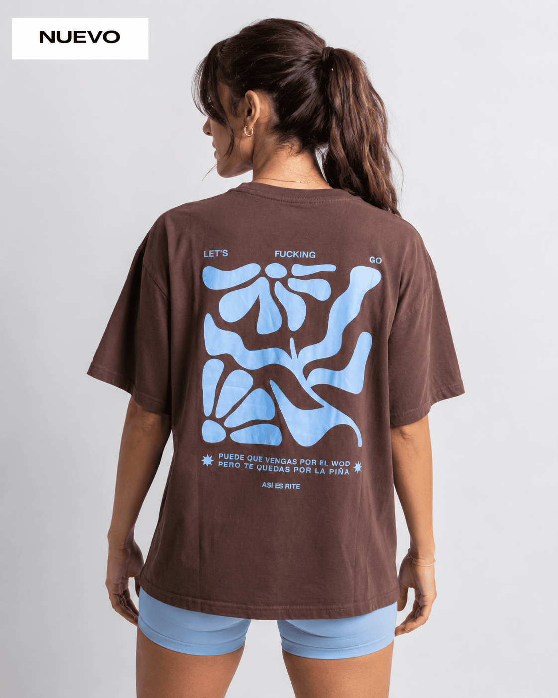 PIÑA RITE - CAMISETA OVERSIZE MARRON